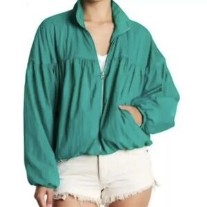 Free People Balloon Bomber Windbreaker Jacket